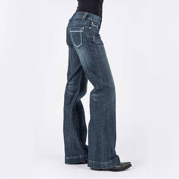 Stetson Women's 214 Dark Wash City  Long Trouser