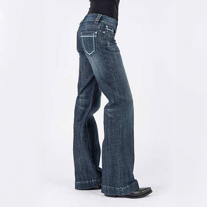 Stetson Women's 214 Dark Wash City  Long Trouser