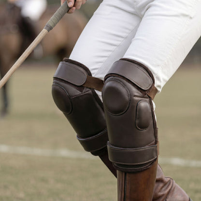 TuffRider Handcrafted Leather Polo Youth Knee Guards