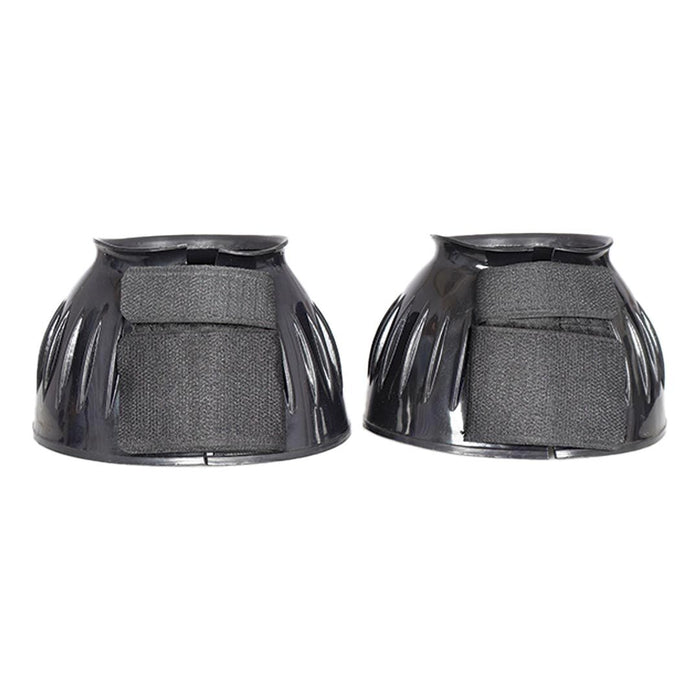 TuffRider Ribbed Rubber Bell Boots with Hook & Loop Closure