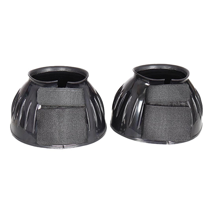 TuffRider Ribbed Rubber Bell Boots with Hook & Loop Closure