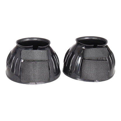 TuffRider Ribbed Rubber Bell Boots with Hook & Loop Closure