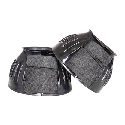 TuffRider Ribbed Rubber Bell Boots with Hook & Loop Closure